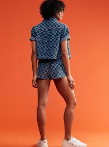 Mood Indigo Sol Power Roxy New Impossible Printed Denim Shorts | CEGUON081