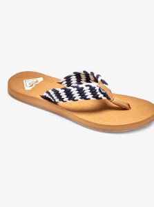 Navy White Roxy Porto Flip-Flops | UGJFMQ014