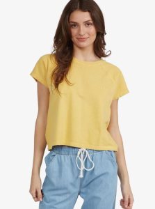 Ochre Roxy Sun Lines Oversized T-Shirt | JFADPI912