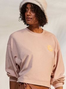 Peach Whip Roxy Better Not Wait Toweling Sweatshirt | AJEWIO916