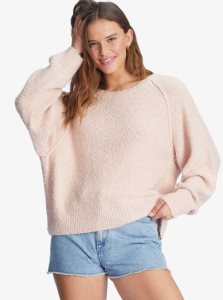 Peach Whip Roxy Early Morning Crew Neck Sweater | YZGSLB041