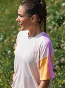 Peach Whip Roxy Essential Energy Sports T-Shirt | BDUFHQ542