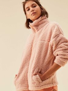 Peach Whip Roxy Sherpa Sherpa Jacket | GLDKBW428