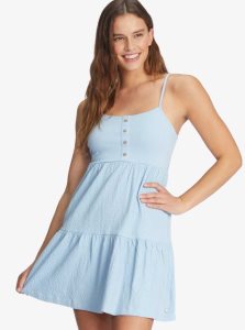 Powder Blue Roxy Beach Hangs Strappy Dress | XRHOTD675