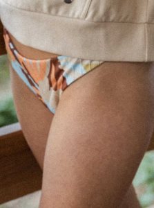 Rustic Brown Floraldelic Roxy Floradelic Cheeky Printed Bikini Bottoms | CRATUG740