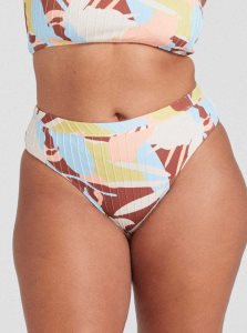 Rustic Brown Floraldelic Roxy Floraldelic The Shorey Printed Bikini Bottom | GRNIWU520