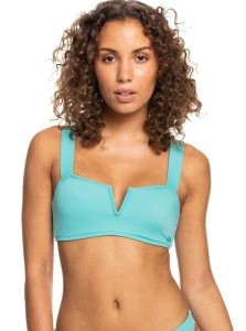 Sea Blue Roxy Love The Coco V Bralette Bikini Top | AVCJBH192