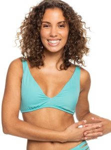 Sea Blue Roxy Love The Oceana V Elongated Triangle Bikini Top | BCPUER315