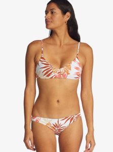 Snow White Seaside Tropics Roxy Printed Beach Classics Cheeky Bikini Bottoms | JFOGSY642