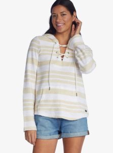 Snow White Soft Transitions Roxy Surfing Sunshine Poncho Hoodie | YKAJMX647