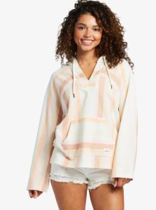 Sol Spectrum Stripe Roxy Wild And Free Poncho Style Hoodie | PFGMWU768