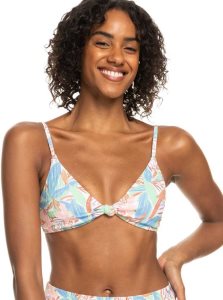 Sprucetone Les Fleurs S Roxy Love Rib The Surf Knot Triangle Bikini Top | ZFTHRB371