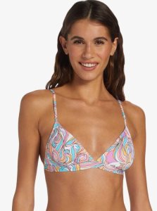 Swirly Daze Roxy Beach Classics Fixed Triangle Bikini Top | HETKAN365