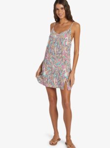 Swirly Daze Roxy Daytrip Mini V-Neck Slip Dress | ECNZWP579