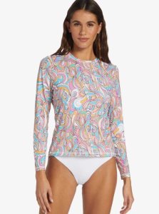 Swirly Daze Roxy Sea Skippin UPF 50 Long Sleeve Rashguard | WKMUSI920