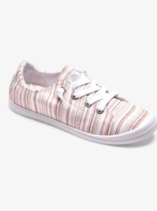 Tan Pinstripe Roxy Bayshore Shoes | YTAHXW941