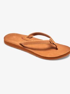 Tan Roxy Lorraine Slim Sandals | QRBEJC428