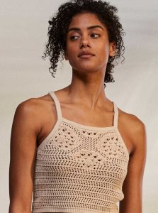 Tapioca Roxy Malibu Crush Knitted Halter Top | ZEMXCH834