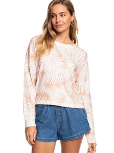 Toast Palm Tree Dreams Roxy Current Mood Sweatshirt | SZPVXW350