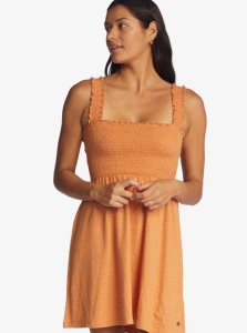 Toasted Nut Roxy Hanging 10 Knit Off-The-Shoulder Dress | NJDKRQ682