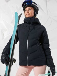 True Black Roxy Dusk WarmLink Insulated Snow Jacket | LITASE572